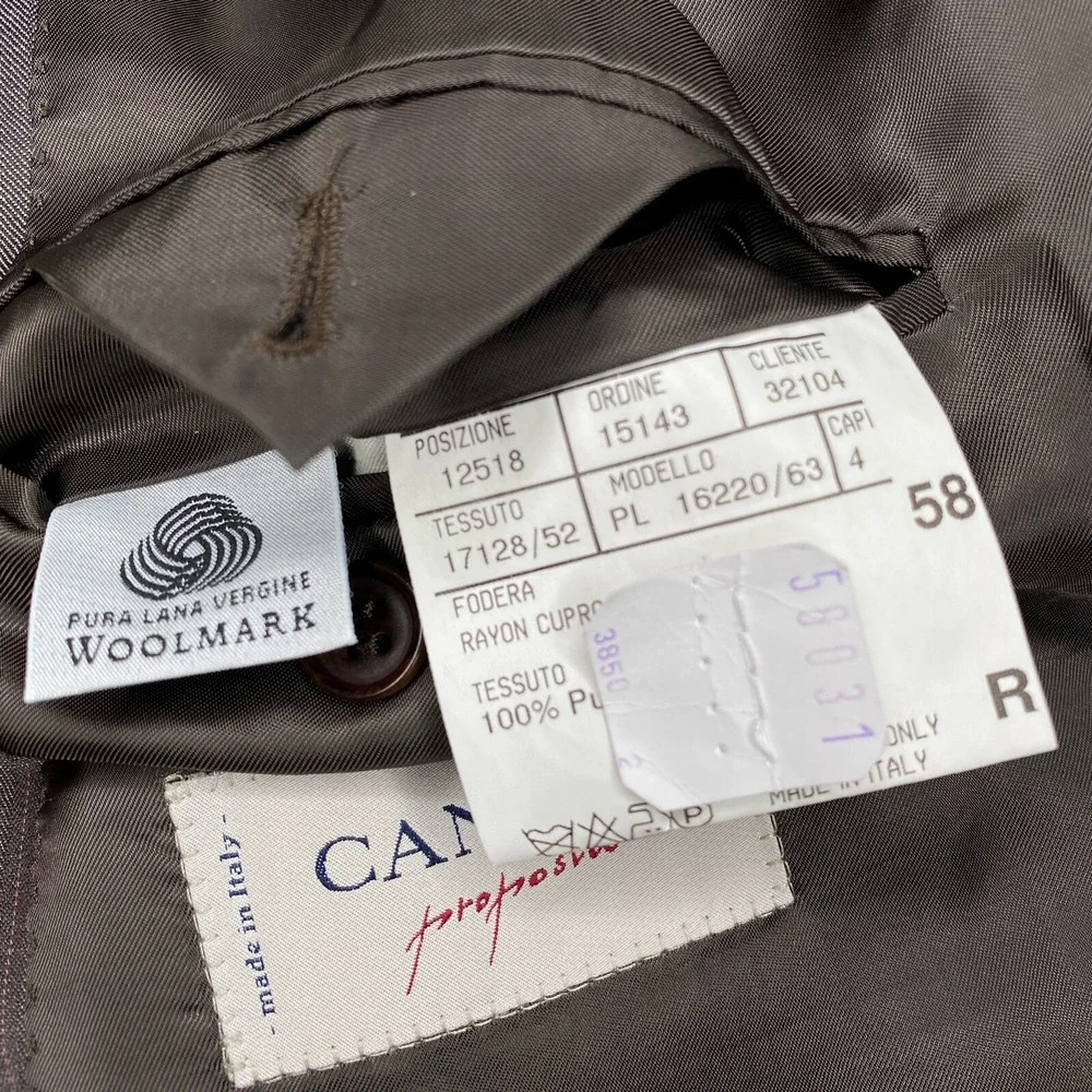 Canali Proposta Men's Pura Lana Woolmark Blazer Italy Wool Sport Coat US 46 Gray